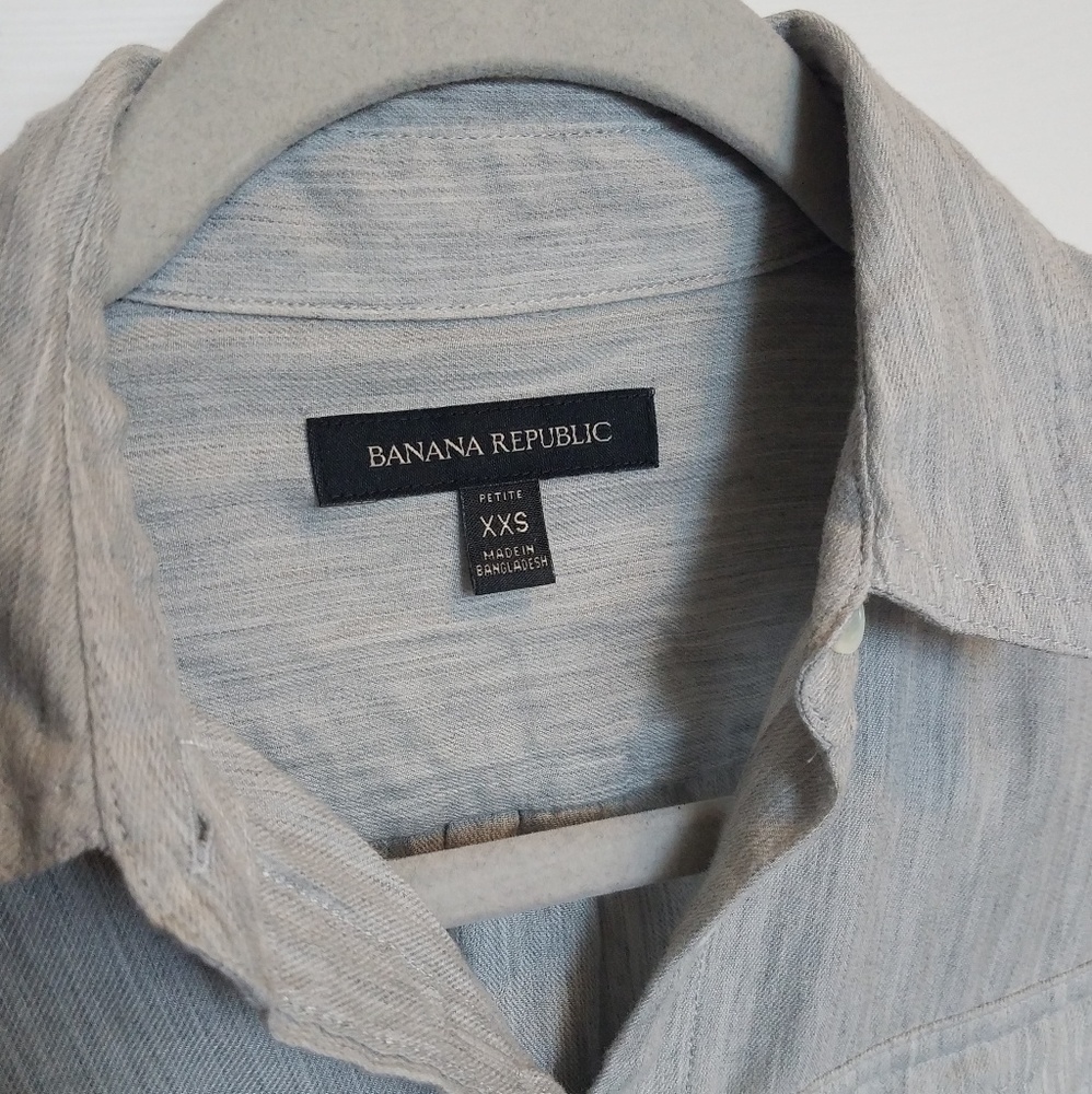 Banana Republic Gray Soft Light Flannel Shirt - Picture 3 of 3
